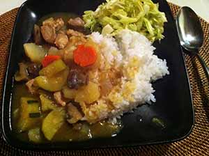 The finished
chicken vegetable curry. Photo: Jefferson Adams The finished
chicken vegetable curry. Photo: Jefferson Adams