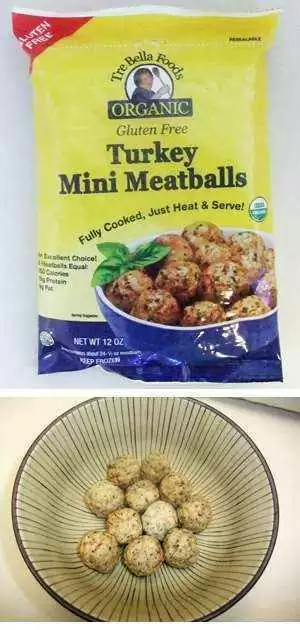 Tre Bella Foods Organic Turkey Mini Gluten-Free Meatballs
