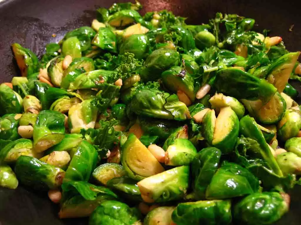 Brussels Sprout Salad with Pine Nuts (Gluten-Free)