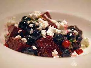The finished blueberry and beet salad. Photo: CC-ericksondesign The finished blueberry and beet salad. Photo: CC-ericksondesign