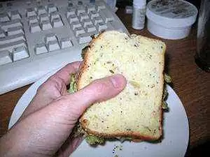 Photo: Sandwich with gluten-free bread. CC--rmkoske