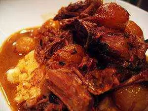 The finished wine-braised short ribs. Photo: CC--thebristolkid The finished wine-braised short ribs. Photo: CC--thebristolkid