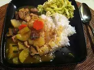 The finished chicken vegetable curry. Photo: Jefferson Adams The finished chicken vegetable curry. Photo: Jefferson Adams