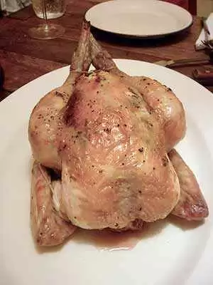 The finished roast chicken. Photo: CC--adactio