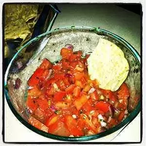 The finished pico de gallo salsa. Photo: CC--Scratched Cooking The finished pico de gallo salsa. Photo: CC--Scratched Cooking
