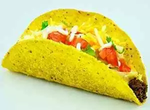 A finished ground beef taco. Photo: CC--TheCulinaryGeek A finished ground beef taco. Photo: CC--TheCulinaryGeek