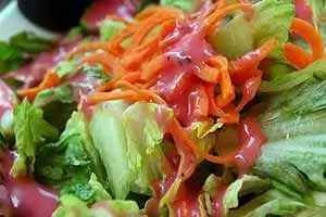 Photo: Green salad with raspberry vinaigrette. CC--elvissa.