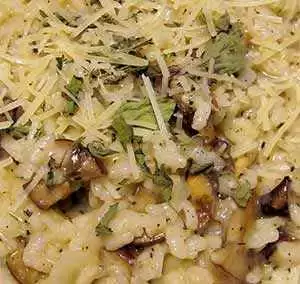 The finished mushroom risotto. Photo: CC--SaucyGlo The finished mushroom risotto. Photo: CC--SaucyGlo