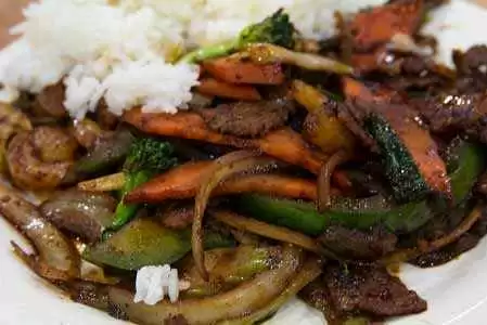 The finished Mongolian beef. Photo: CC--stevendepolo The finished Mongolian beef. Photo: CC--stevendepolo