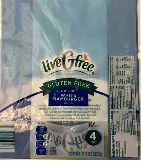 LiveGfree Gluten Free Classic Soft White Hamburger Buns