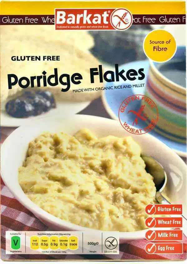Gluten Free Foods Ltd recalls Barkat Organic Gluten Free Porridge Flakes Gluten Free Foods Ltd recalls Barkat Organic Gluten Free Porridge Flakes