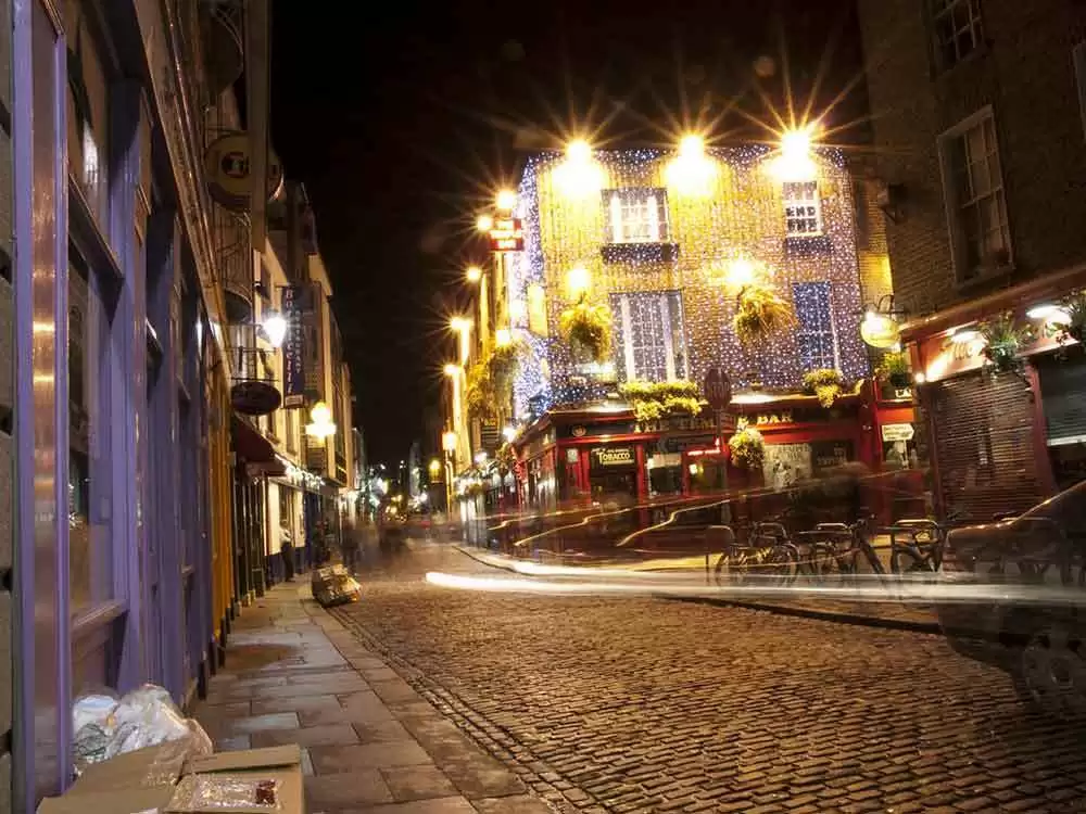 Irish Celiac Group Delivers Free COVID-19 Care Packs to Needy Members - Dublin by night. Image: cc0 1.0--SebastianDooris