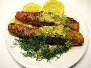 Grilled Salmon with Creamy Mustard Sauce (Gluten-Free)