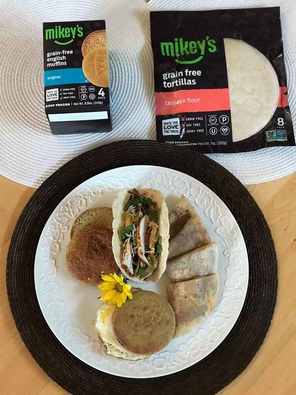 Mikey's Grain Free English Muffins and Grain Free Tortillas