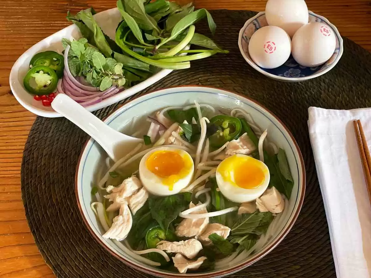 More information about "Gluten-Free Vietnamese Chicken Herb Pho Soup with Soft Boiled Eggland's Best Eggs"