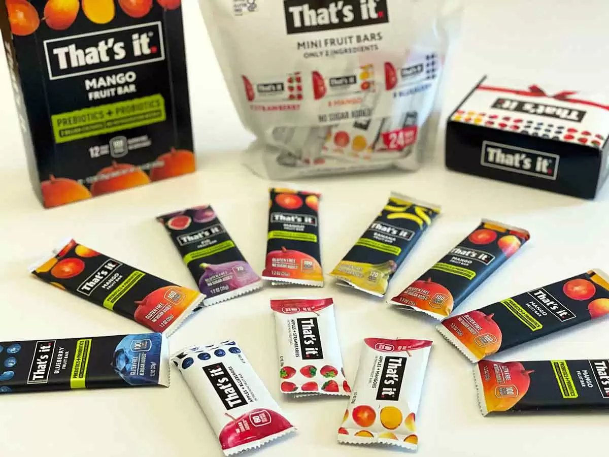 That's it. Probiotic Fruit Bars GlutenFree Fruit Bars with