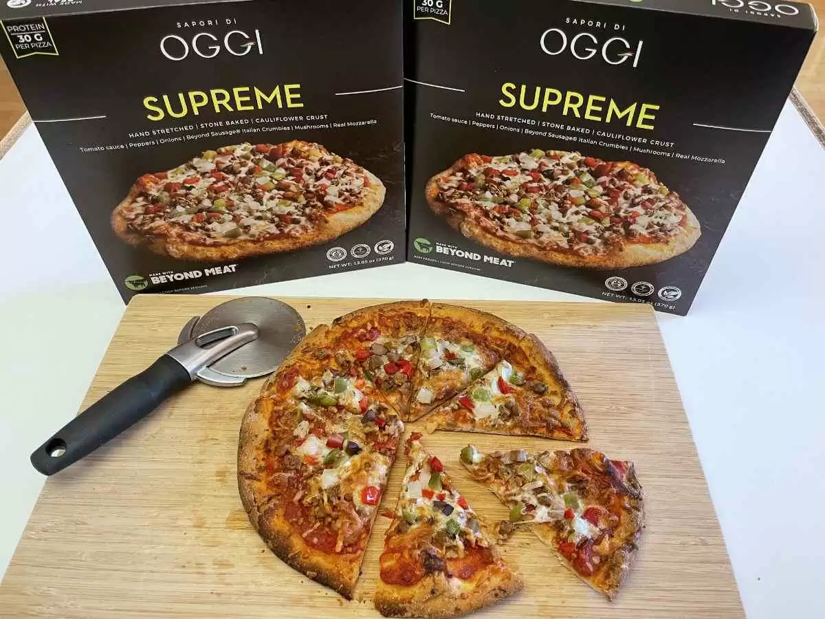 Oggi Foods Supreme Vegetarian & GlutenFree Pizza is Made with