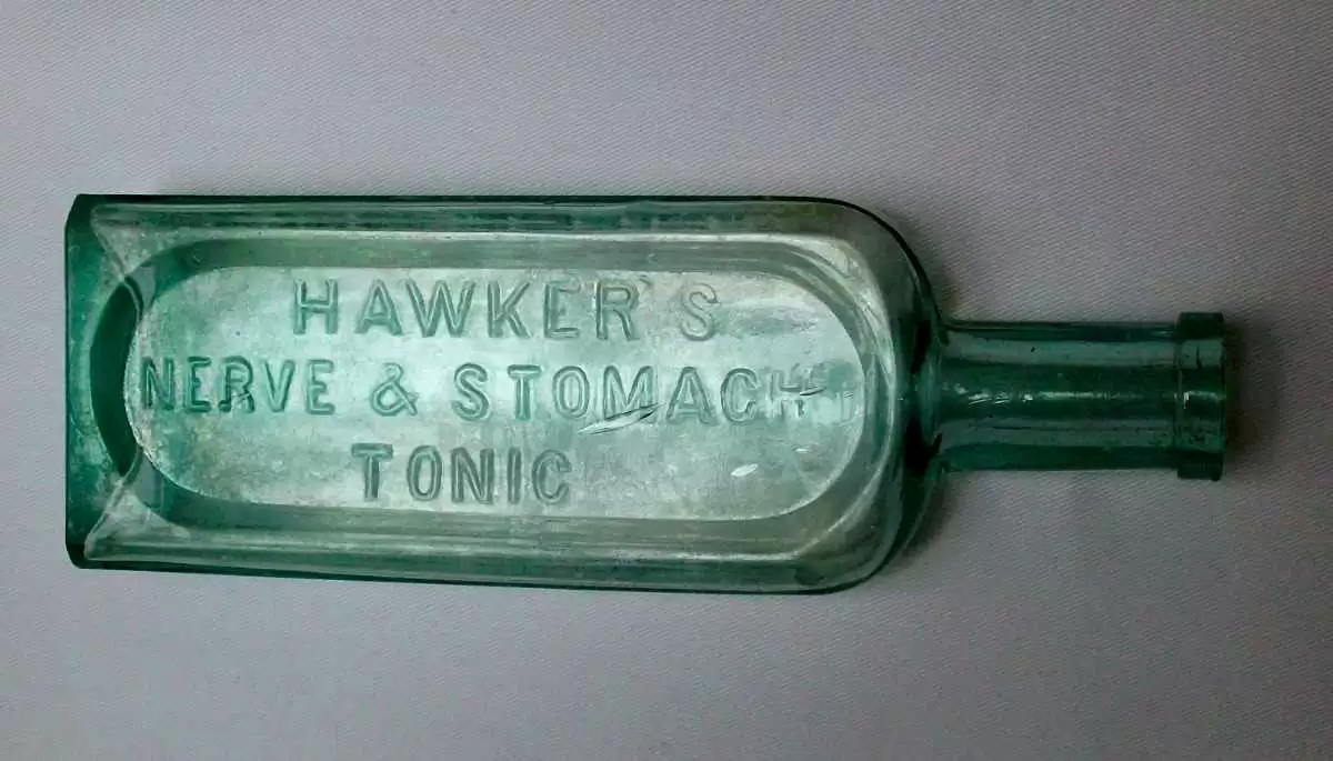 When Gluten Gets On Your Nerves - Hawker's Nerve & Stomach Tonic. Image: CC BY-ND 2.0--New Brunswick Drugstore & Milk Bottles