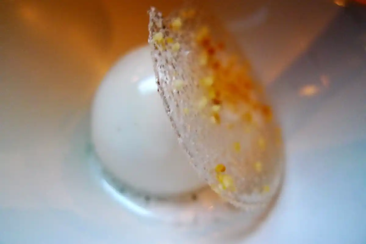 Is Malted Rice Gluten-Free? - Malted rice sorbet, pine needle-infused honey. Image: CC BY 2.0--arnold | inuyaki