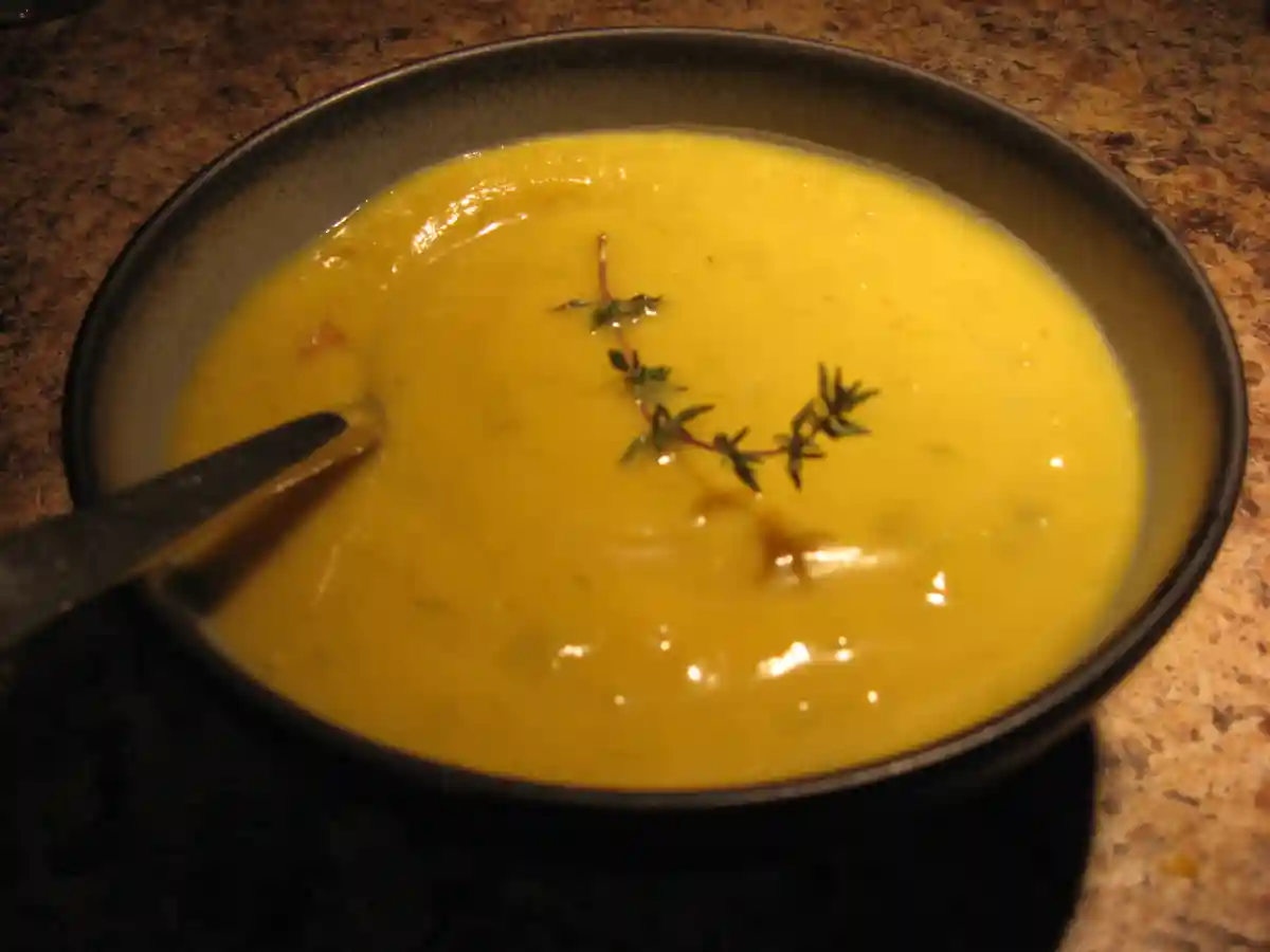 Creamy Rich Butternut Squash Soup (Gluten-Free) - Butternut squash soup. by healthiermi is licensed under CC BY-SA 2.0.