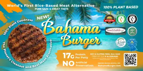 Meet Bahama Burger: A Clean, Soy-Free, Rice-Derived Alternative for People with Celiac Disease - Image: Morini Brands