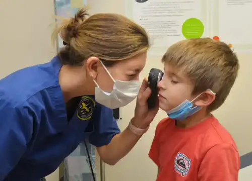 Celiac Disease and Skin Disorders: Exploring a Genetic Connection - Naval Hospital Jacksonville dermatologist 211124-N-QA097-500 by NavyMedicine is marked with Public Domain Mark 1.0.