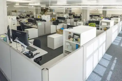 The Workplace Burden of Celiac Disease: Hidden Costs, Missed Days, and Mental Fatigue - Empty cubicles by OregonDOT is licensed under CC BY 2.0.